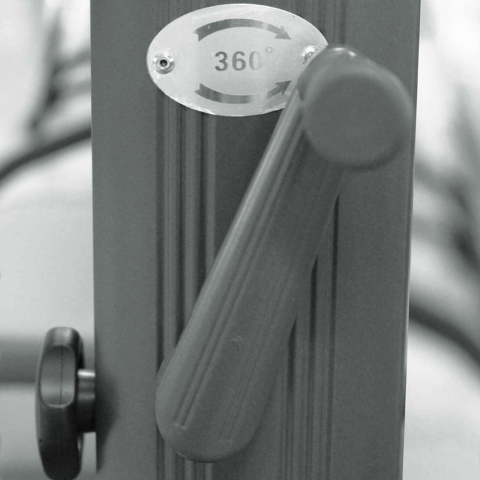 OMBRELLONE NETTUNO LUX NERO P/L 3 X 3 TELO GRIGIO CHIARO