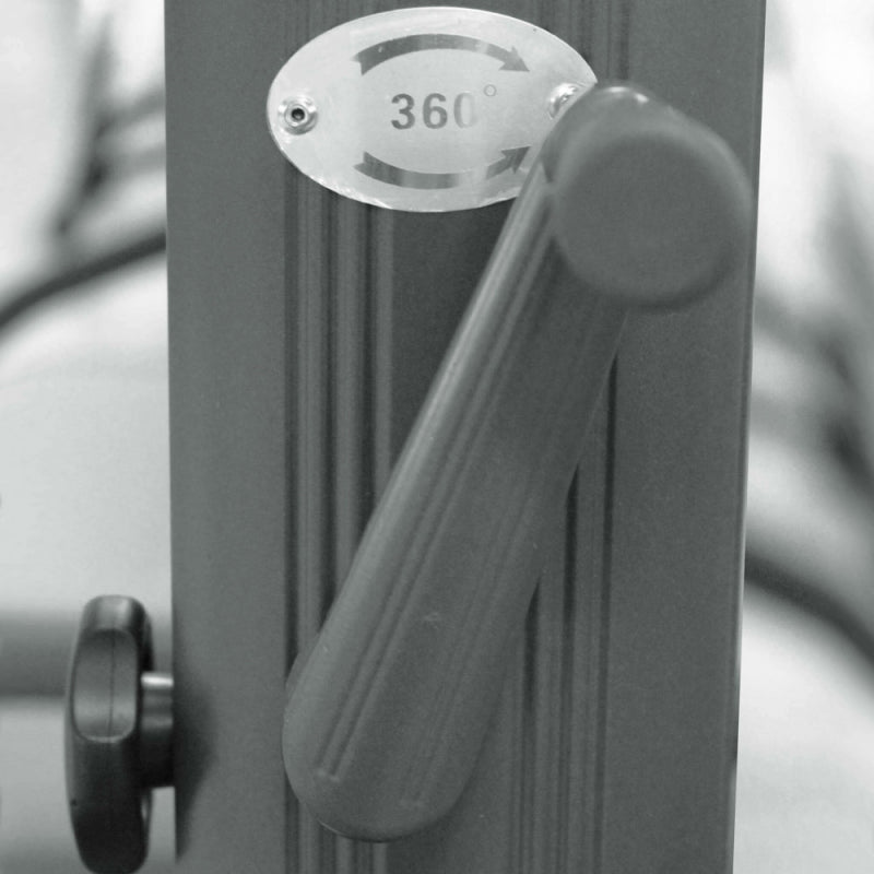 OMBRELLONE NETTUNO LUX NERO P/L 3 X 3 TELO GRIGIO CHIARO