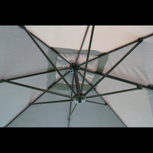 OMBRELLONE NEWTON NERO P/L 3 X 3 TELO GRIGIO