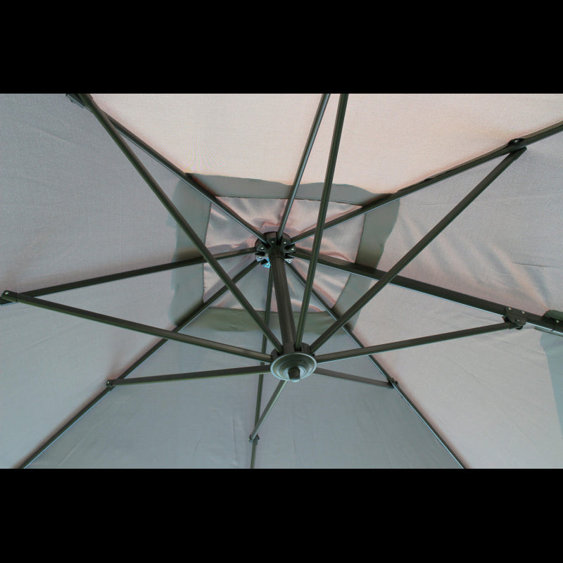 OMBRELLONE NEWTON NERO P/L 3 X 3 TELO GRIGIO