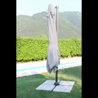 OMBRELLONE NEWTON NERO P/L 3 X 3 TELO GRIGIO