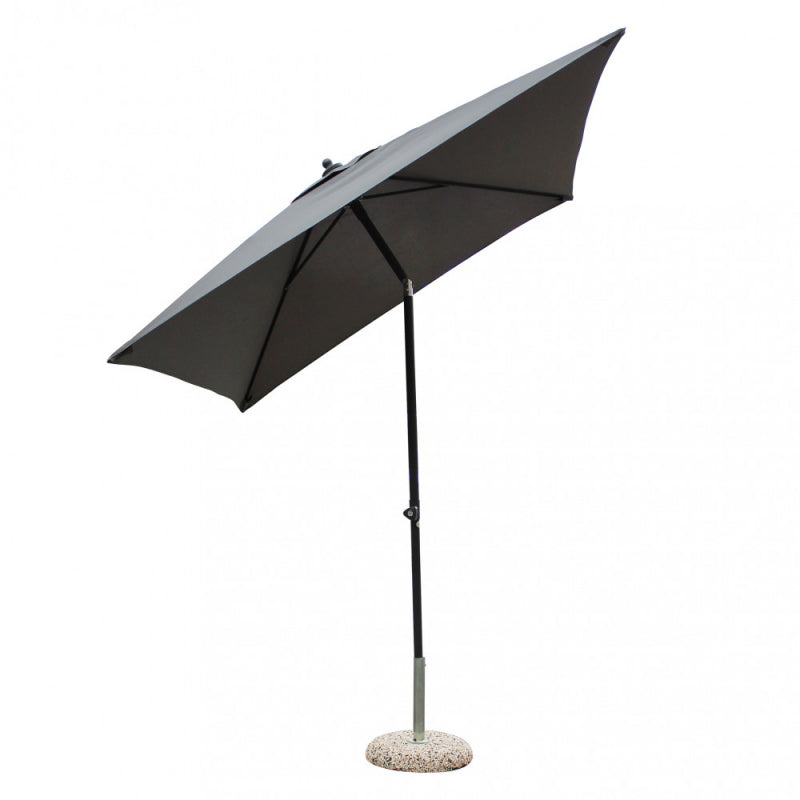 OMBRELLONE NICE NERO P/C 2 X 2 TELO GRIGIO