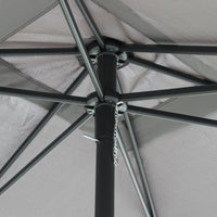 OMBRELLONE NICE NERO P/C 2 X 2 TELO GRIGIO