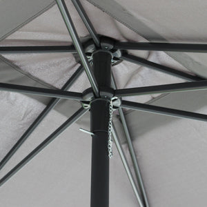 OMBRELLONE NICE NERO P/C 2 X 2 TELO GRIGIO