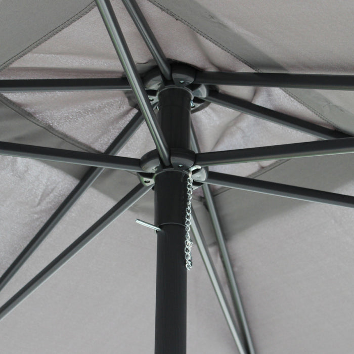 OMBRELLONE NICE NERO P/C 2 X 2 TELO GRIGIO