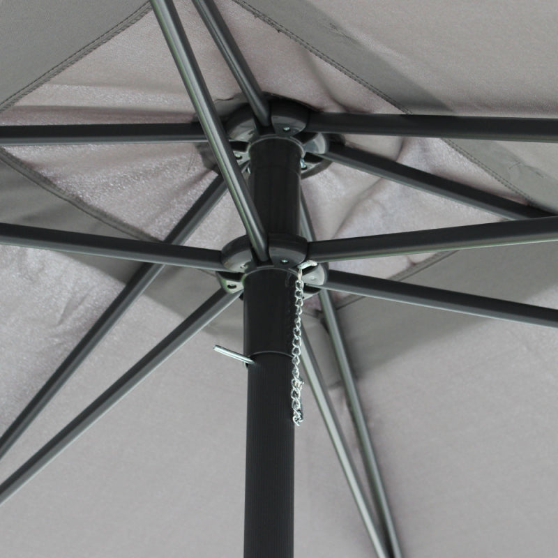 OMBRELLONE NICE NERO P/C 2 X 2 TELO GRIGIO