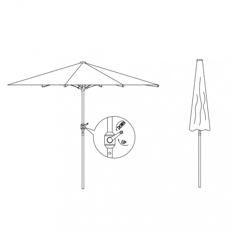 OMBRELLONE NICE TAUPE P/C Ø 3