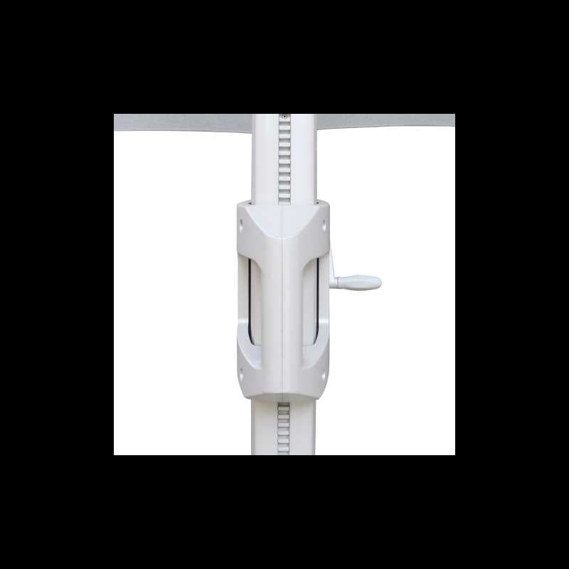 Ombrellone Noah alluminio grigio 3x3M con cover