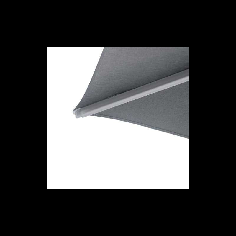 Ombrellone Noah alluminio grigio 3x3M con cover