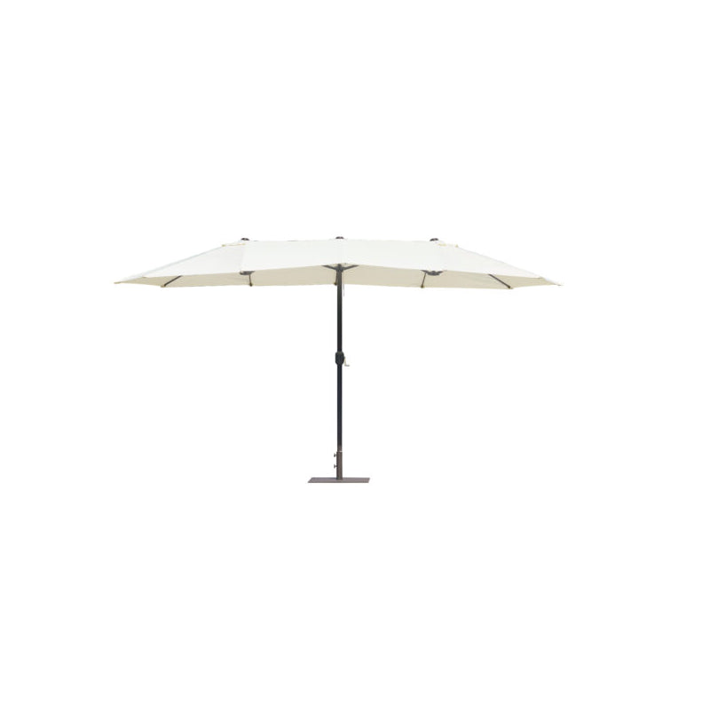 Ombrellone ovale MOIA a palo centrale 2,7x4,5 antracite ed ecrù