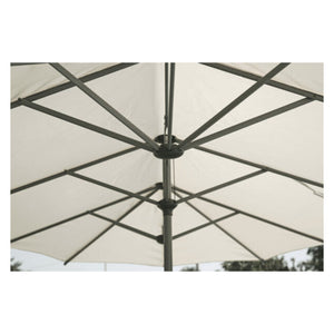 Ombrellone ovale MOIA a palo centrale 2x4 in antracite ed ecrù