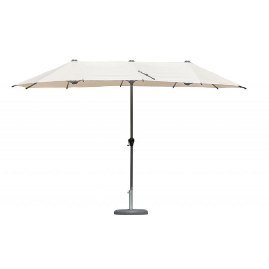 Ombrellone ovale MOIA a palo centrale 2x4 in antracite ed ecrù