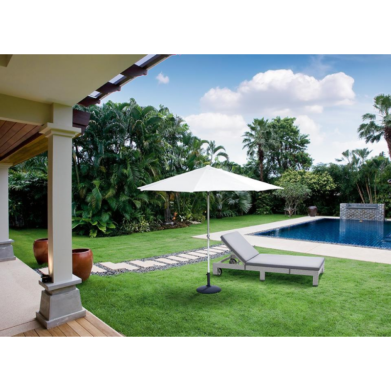 Ombrellone palo centrale 2x3h2,43m bianco alluminio michigan (no base)