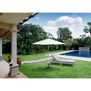 Ombrellone palo centrale 2x3h2,43m bianco alluminio michigan (no base)