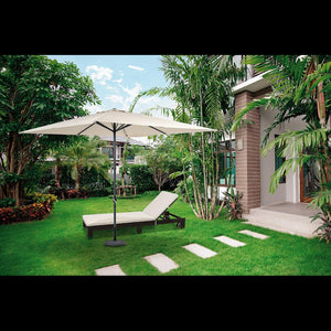 Ombrellone palo centrale 2x3h2,43m sabbia alluminio michigan (no base)