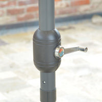 Ombrellone palo centrale 2x3h2,43m sabbia alluminio michigan (no base)