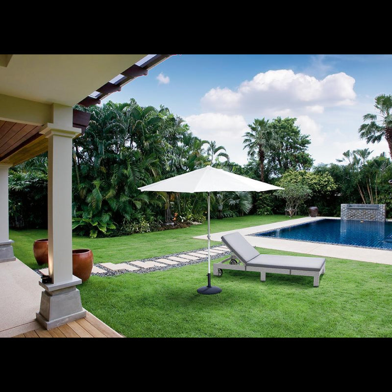 Ombrellone palo centrale 3x3m bianco alluminio michigan (no base)