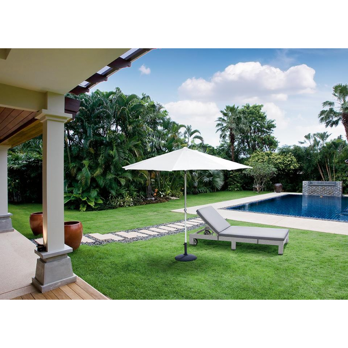 Ombrellone palo centrale 3x3h2,65m bianco alluminio michigan (no base)