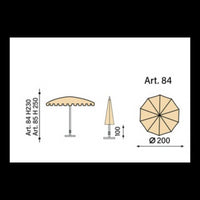 Ombrellone palo centrale Allegro Made in Italy - diametro 200 cm - TERRACOTTA