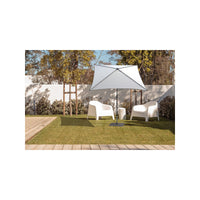 Ombrellone palo centrale Border Made in Italy - 200 x 200 cm - Bianco