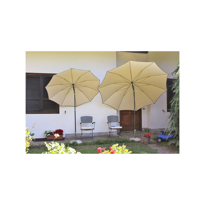 Ombrellone palo centrale Border Made in Italy - diametro 200 cm - Ecru