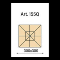 Ombrellone palo centrale Fibrasol wood Made in Italy - 300 x 300 cm - Ecru