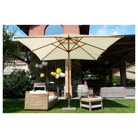Ombrellone palo centrale Fibrasol wood Made in Italy - 300 x 400 cm - Bianco