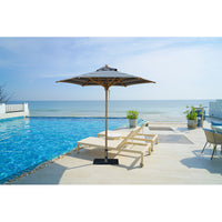 Ombrellone palo centrale Greener Acrillico Made in Italy - 270 x 265 cm - Ardesia rigato