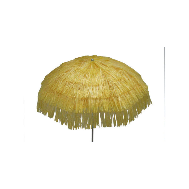 Ombrellone palo centrale Kenya in rafia Made in Italy - diametro 200 cm - Giallo