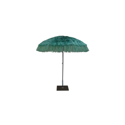 Ombrellone palo centrale Kenya in rafia Made in Italy - diametro 200 cm - Verde