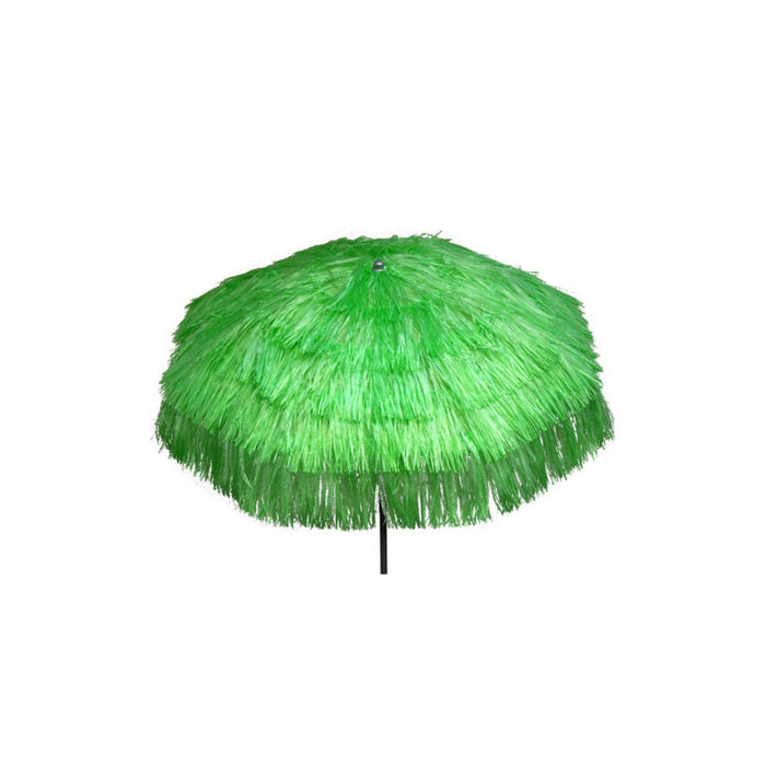 Ombrellone palo centrale Kenya in rafia Made in Italy - diametro 200 cm - lime