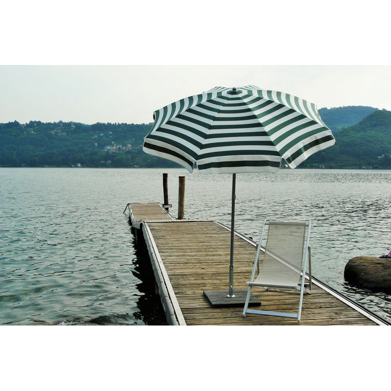 Ombrellone palo centrale Mare a righe Made in Italy - diamentro 200 - Verde