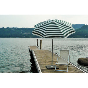 Ombrellone palo centrale Mare a righe Made in Italy - diamentro 200 - Verde