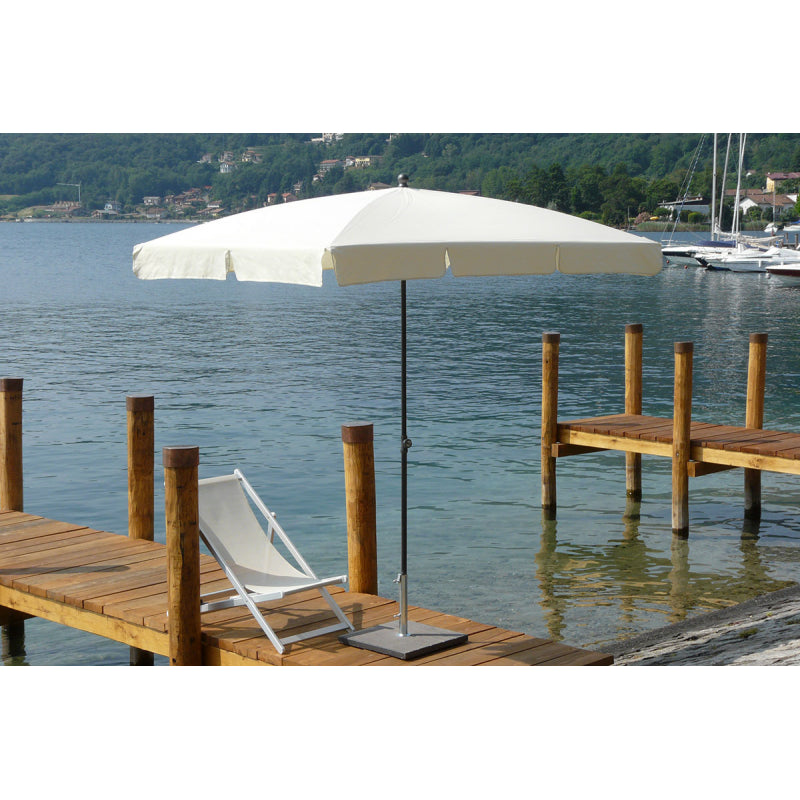 Ombrellone palo centrale Novara Made in Italy - 125 x 185 cm - Ecru