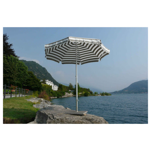 Ombrellone palo centrale Superalux Made in Italy - diametro 200 cm - bianco talpa