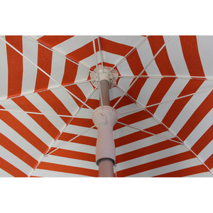 Ombrellone palo centrale Superalux Made in Italy - diametro 200 cm - bianco arancio