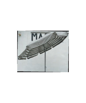 Ombrellone palo centrale Venezia bicolore Made in Italy - diametro 200 cm - bianco talpa