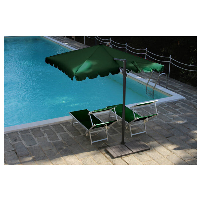Ombrellone palo laterale Allegro Made in Italy - 200 x 300 cm - Verde