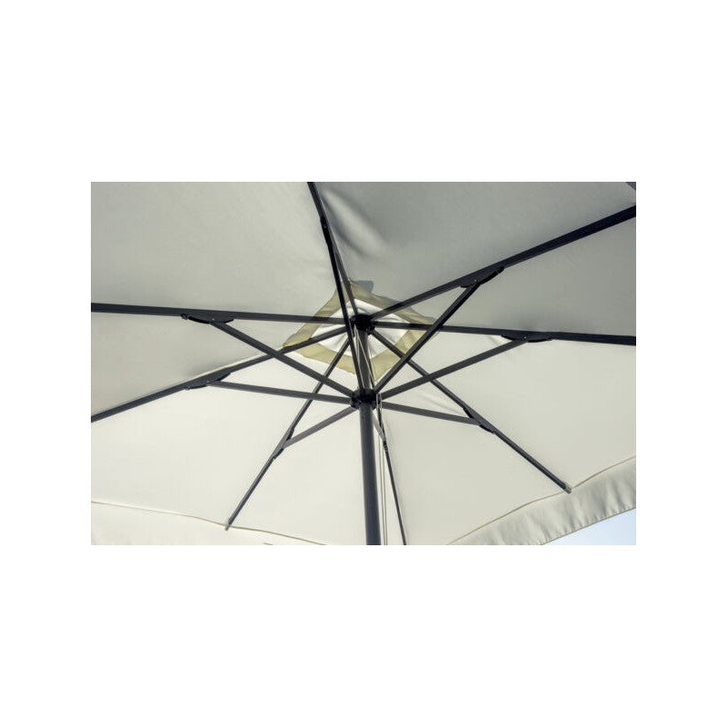 Ombrellone Quadrato 3X3 Fusto Antracite Poliestere Ecru' Moia
