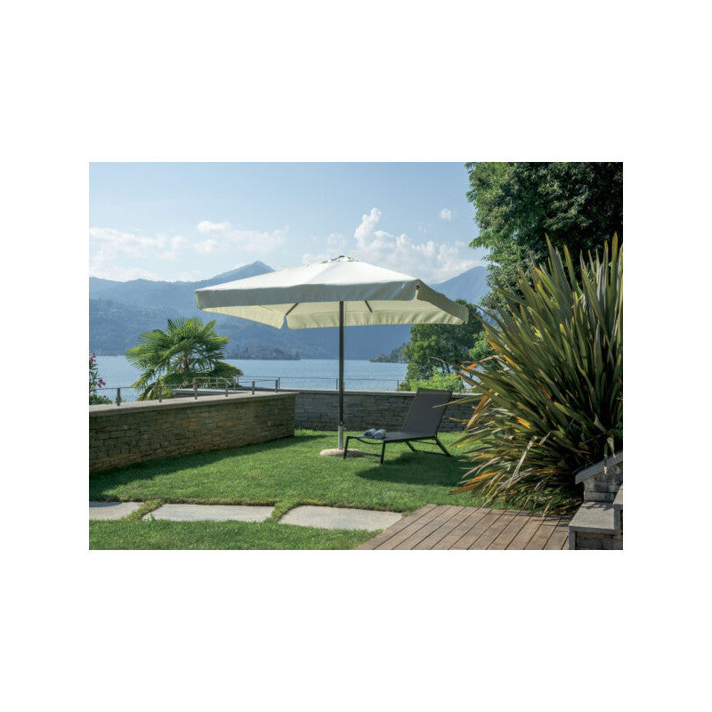 Ombrellone Quadrato 3X3 Fusto Antracite Poliestere Ecru' Moia