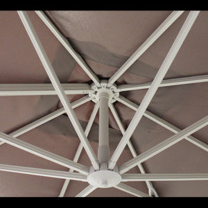 OMBRELLONE SATURNO BIANCO P/L 3 X 3 TELO TORTORA