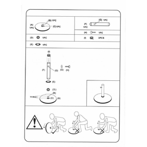 Ombrellone solo base grigio cm ø41,5 kg15 misura tubo 28x0,12x4,8