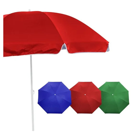 Trade Shop - Ombrellone Spiaggia Mare Da 180 Cm Tinta Unita Regolabile Con Sacca Trasporto 618405 -