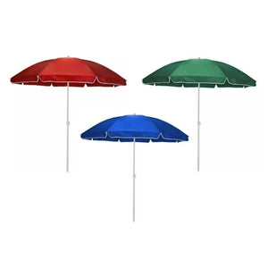 Trade Shop - Ombrellone Spiaggia Mare Da 180 Cm Tinta Unita Regolabile Con Sacca Trasporto 618405 -
