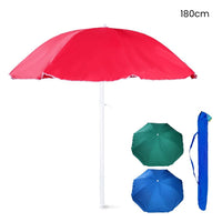 Trade Shop - Ombrellone Spiaggia Mare Da 180 Cm Tinta Unita Regolabile Con Sacca Trasporto 618405 -