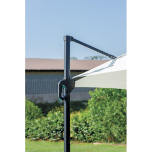 Ombrellone Tondo Ø 2,7 Palo Laterale Antracite Poliestere Ecru' Moia