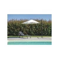 Ombrellone Tondo Ø 2,7 Palo Laterale Antracite Poliestere Ecru' Moia