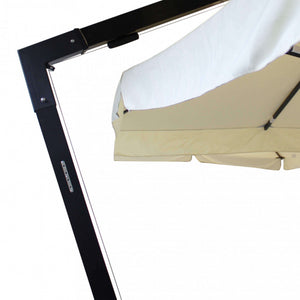 OMBRELLONE VENERE NERO DE LUXE P/L 3 X 4