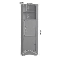 Armadio angolare da bagno con due ripiani regolabile, impermeabile e resistente all'umidità,struttura stabile,Grigio