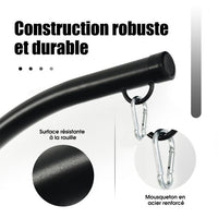 Sedia sospesa da giardino supporto portata max 150 kg altezza 207 cm base a croce in acciaio forma c indoor/outdoor 20_0009304